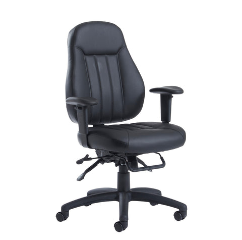 Zeus Medium Back 24HR Faux Leather Task Chair.